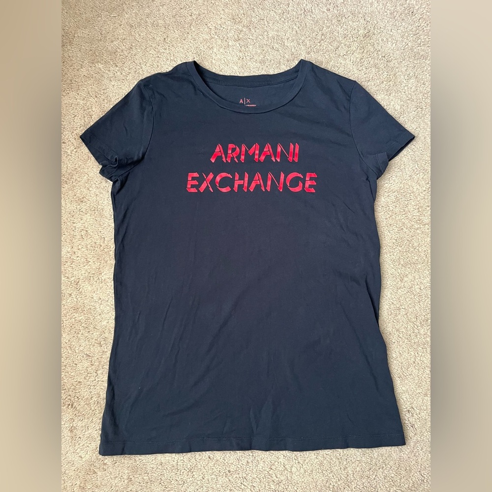 Armani Exchange Women’s Slim Fit Graphic Tee, Size XL (Fits More Like L)
